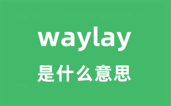 waylay是什么意思