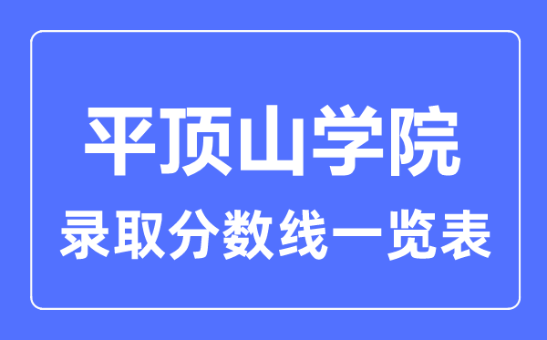 2023年高考多少分能上平顶山学院？附各省录取分数线