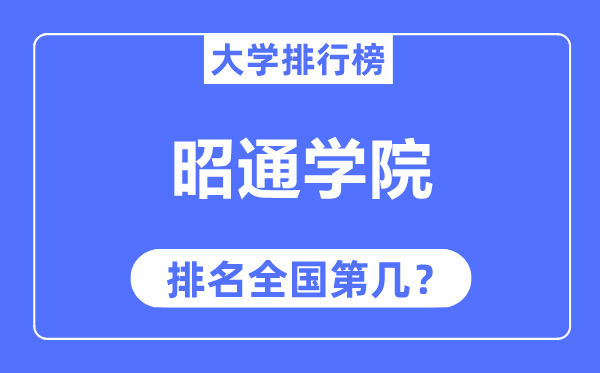 昭通学院排名全国第几,2023年最新全国排名多少？