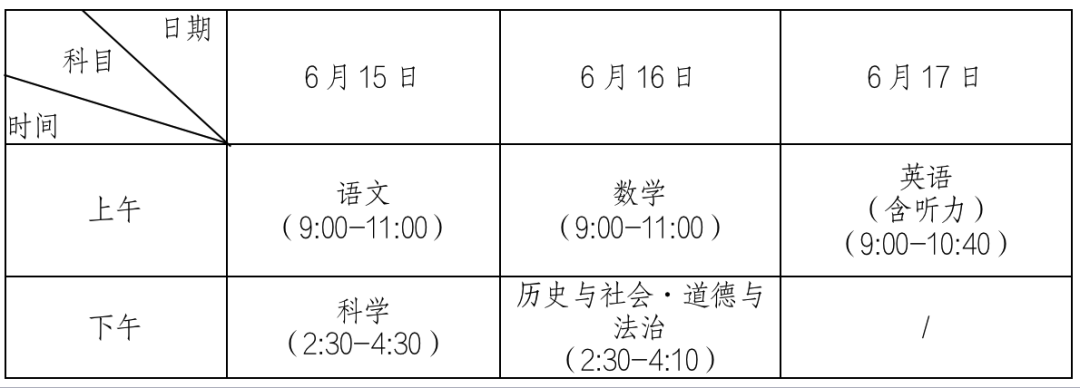 2023年浙江中考时间,浙江中考时间各科具体时间安排表