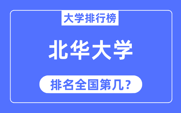 2023年北华大学排名,最新全国排名第几