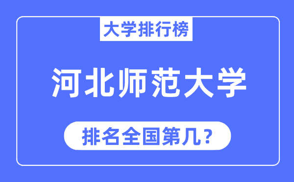 2023年河北师范大学排名,最新全国排名第几