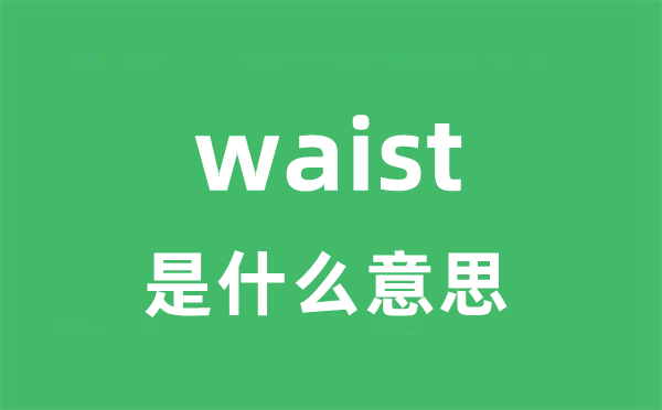 waist是什么意思