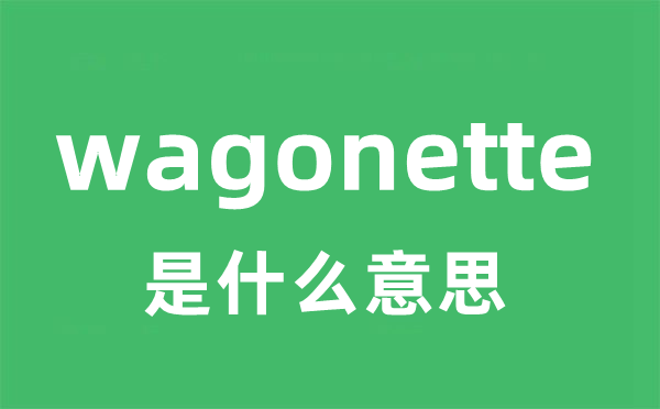 wagonette是什么意思