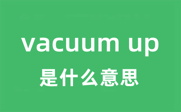 vacuum up是什么意思