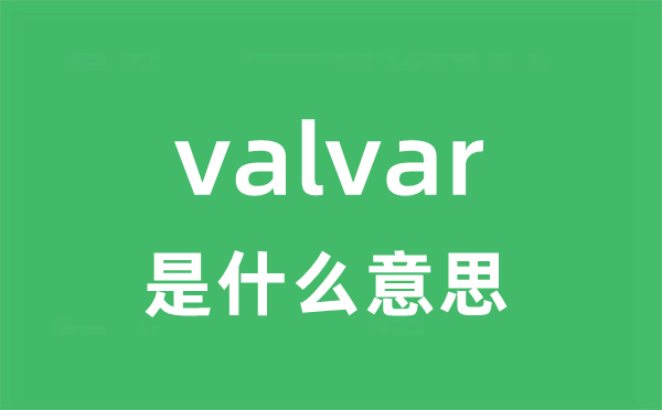 valvar是什么意思