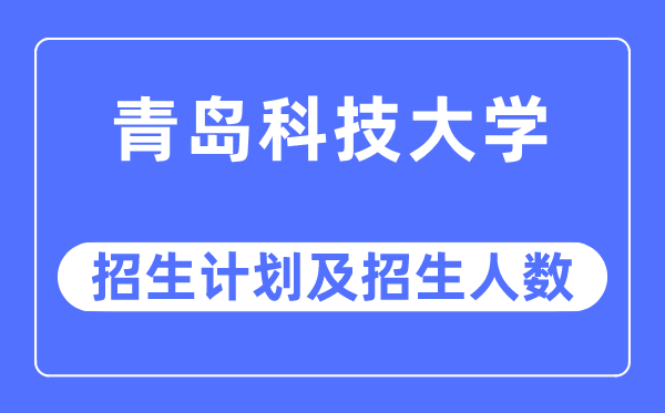 2023年青岛科技大学各省招生计划及各专业招生人数是多少