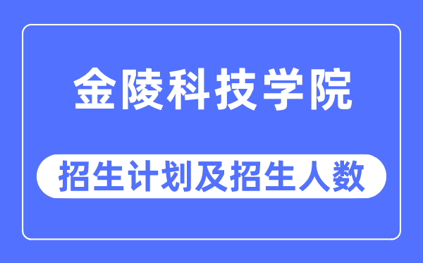 2023年金陵科技学院各省招生计划及各专业招生人数是多少