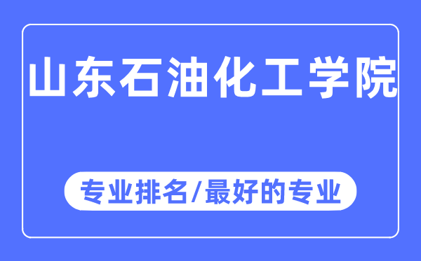 山东石油化工学院专业排名,山东石油化工学院最好的专业有哪些