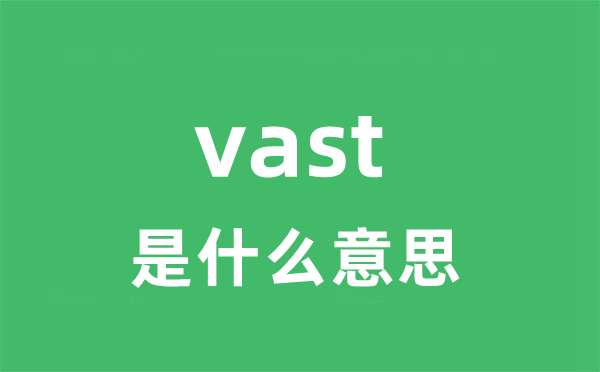 vast是什么意思