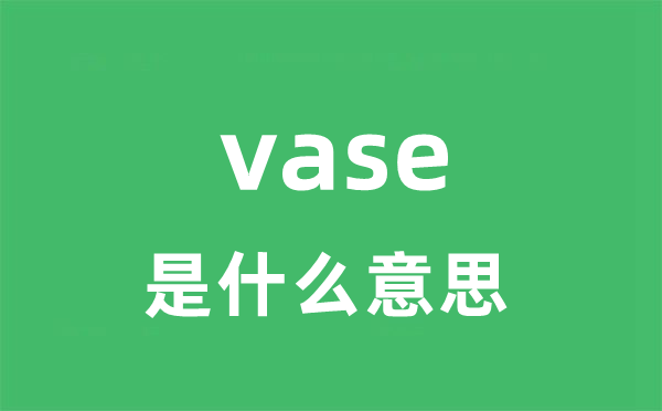 vase是什么意思