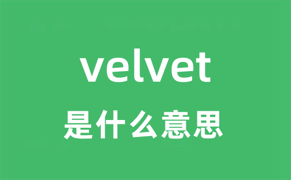 velvet是什么意思