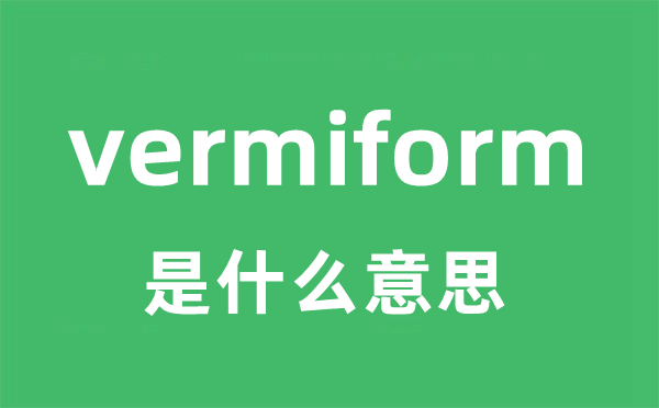 vermiform是什么意思