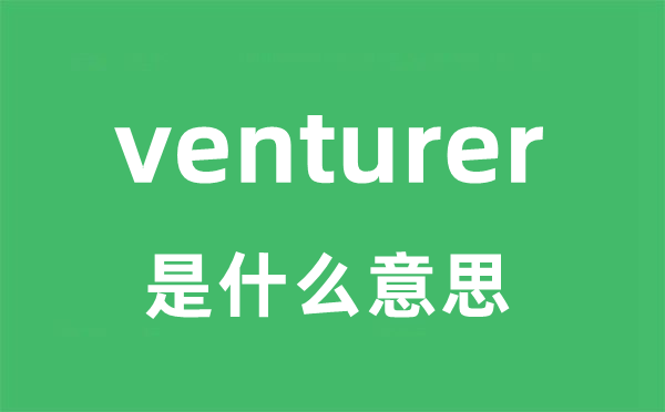 venturer是什么意思