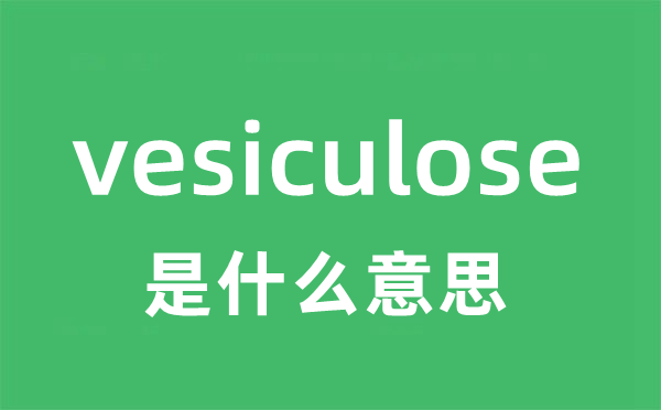 vesiculose是什么意思