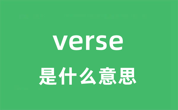 verse是什么意思