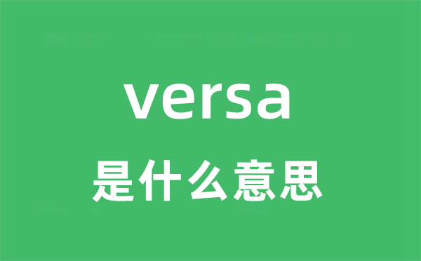 versa是什么意思