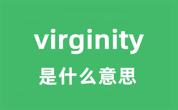 virginity是什么意思