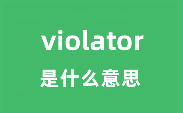 violator是什么意思