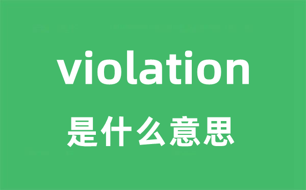 violation是什么意思