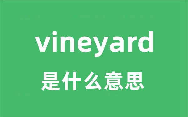 vineyard是什么意思