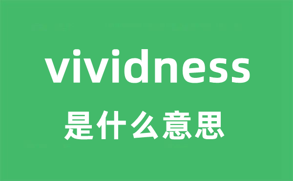 vividness是什么意思
