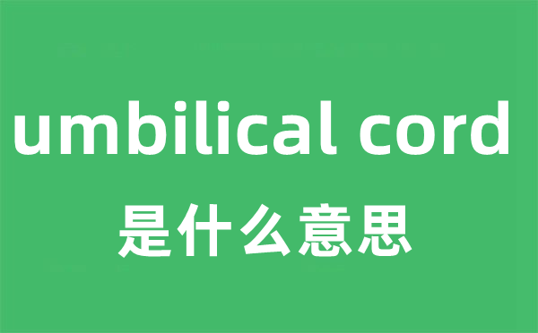 umbilical cord是什么意思