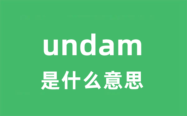 undam是什么意思