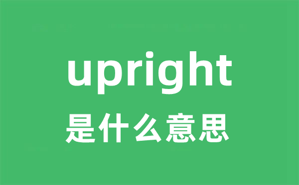 upright是什么意思