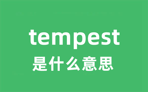 tempest是什么意思