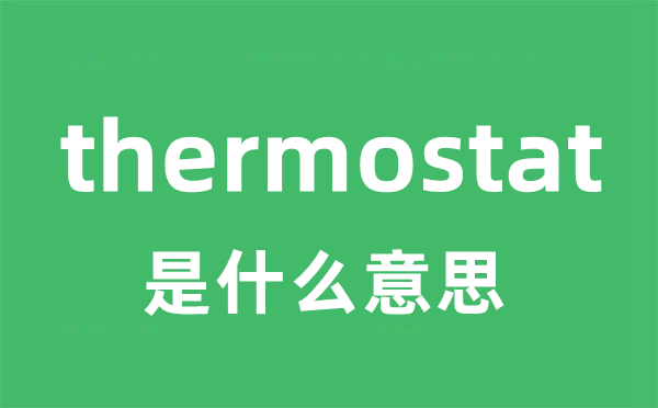 thermostat是什么意思