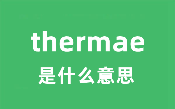 thermae是什么意思