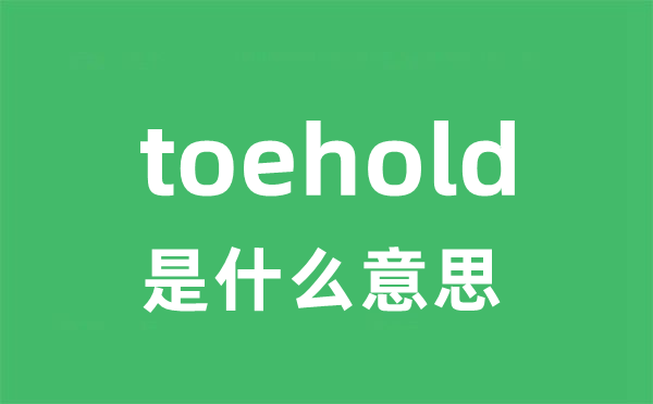 toehold是什么意思