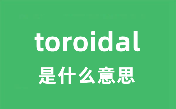 toroidal是什么意思