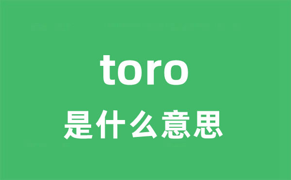 toro是什么意思