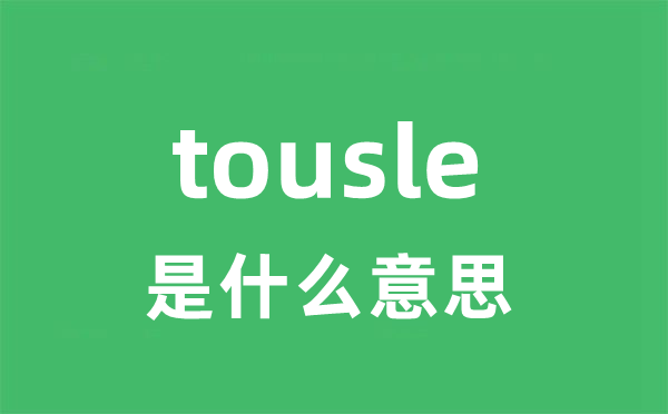 tousle是什么意思