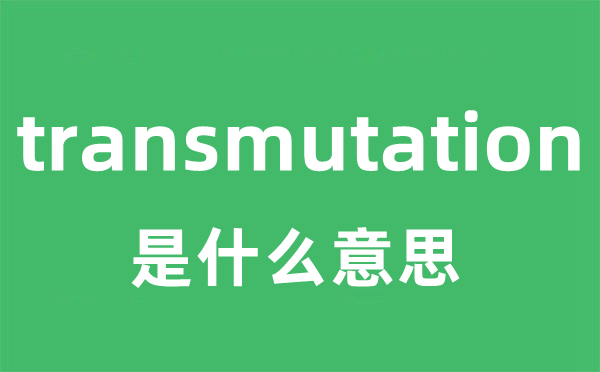 transmutation是什么意思