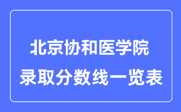 2023年高考多少分能上北京协和医学院？附各省录取分数线