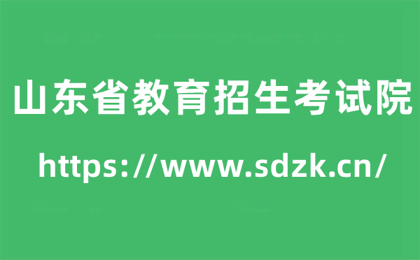 山东省教育招生考试院高考成绩查询入口（https://www.sdzk.cn/）