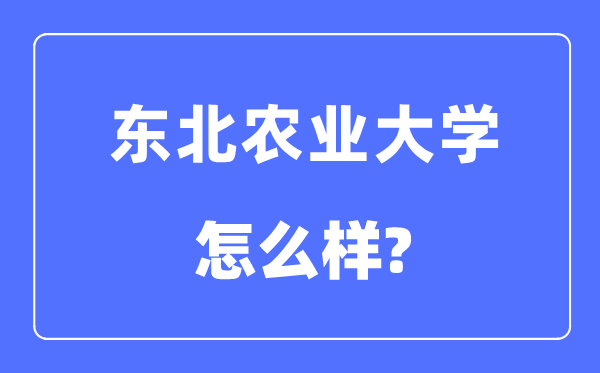 东北农业大学是211吗,东北农业大学怎么样？