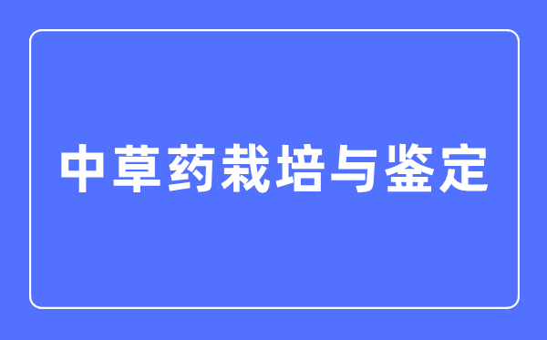 中草药栽培与鉴定专业主要学什么,中草药栽培与鉴定专业的就业方向和前景分析