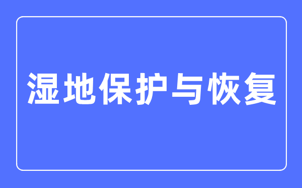 湿地保护与恢复专业主要学什么,湿地保护与恢复专业的就业方向和前景分析