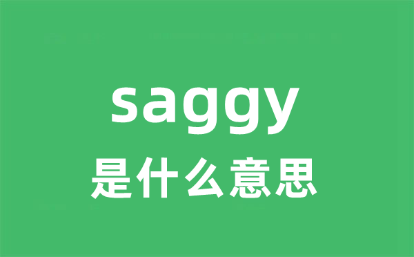 saggy是什么意思