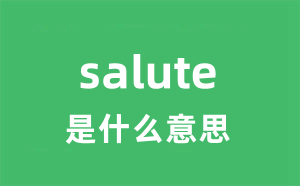 salute是什么意思