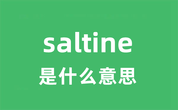 saltine是什么意思