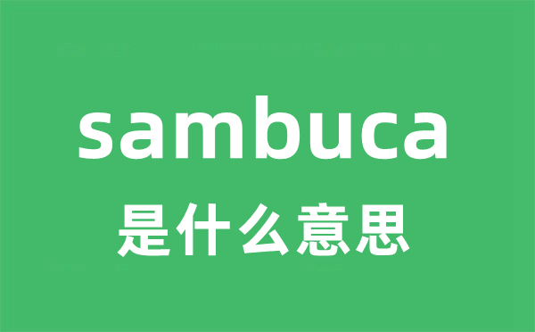 sambuca是什么意思