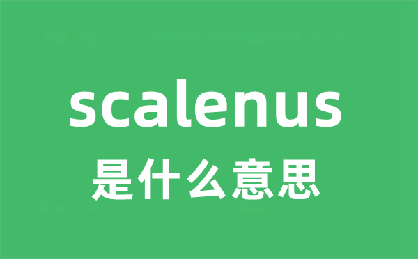 scalenus是什么意思