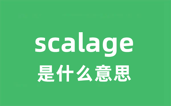 scalage是什么意思