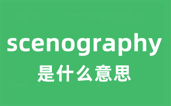 scenography是什么意思