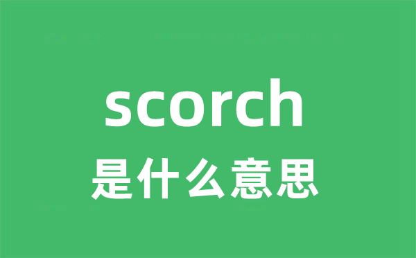 scorch是什么意思